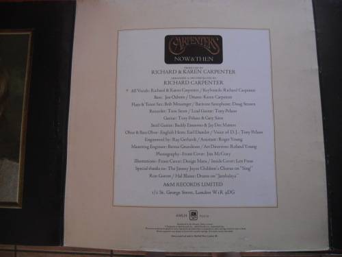 CARPENTERS - NOW & THEN GATEFOLD VINYL, LP, RECORD